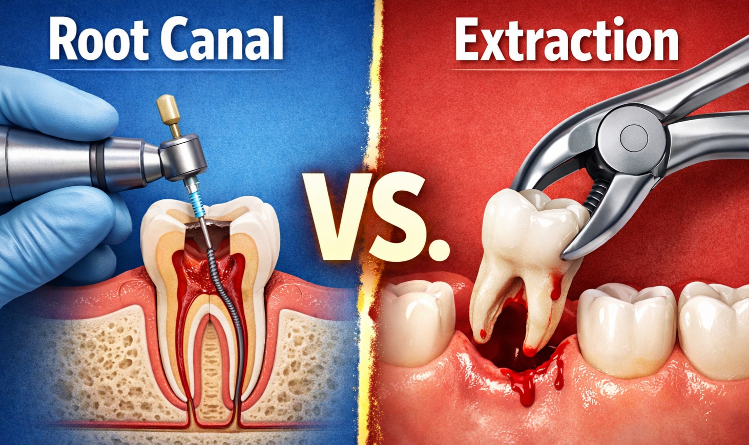 Root canal vs extraction North Hollywood — save tooth or extract A-Dental Center